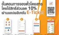 ขั้นตอนการจองตั๋วโดยสาร# โดยใช้สิทธิ์ส่วนลด 10% ผ่าน Application : E-Ticket