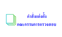 คำสั่งแต่งตั้งคณะกรรมการตรวจสอบ