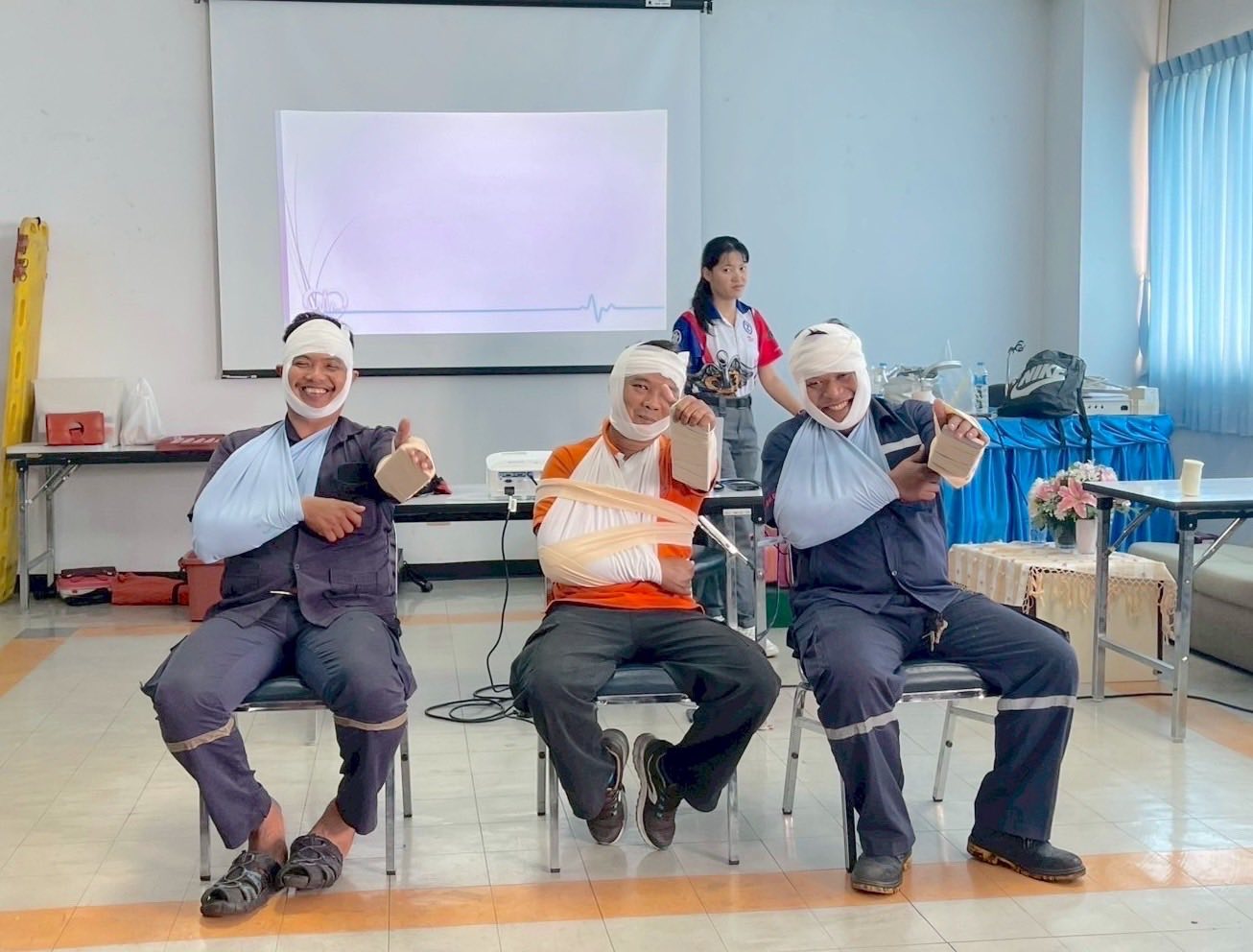 “บขส.” อบรมเข้ม! ปฐมพยาบาลฉุกเฉิน – เคลื่อนย้ายผู้ป่วย พนักงานสำนักซ่อมฯ – สถานีรังสิต